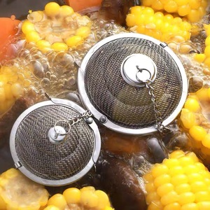 Yangjiang Stainless Steel <b>Tea</b> <b>Infuser</b> Large Mesh Filter With Chain For Spices And <b>Tea</b> Brewing Kitchen Utensil - Product Image 3