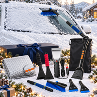 Kit Essentiel pour Voiture : Dégivreur de Pare-Brise, Brosse à Neige et Grattoir à Glace Chauffant pour l'Hiver