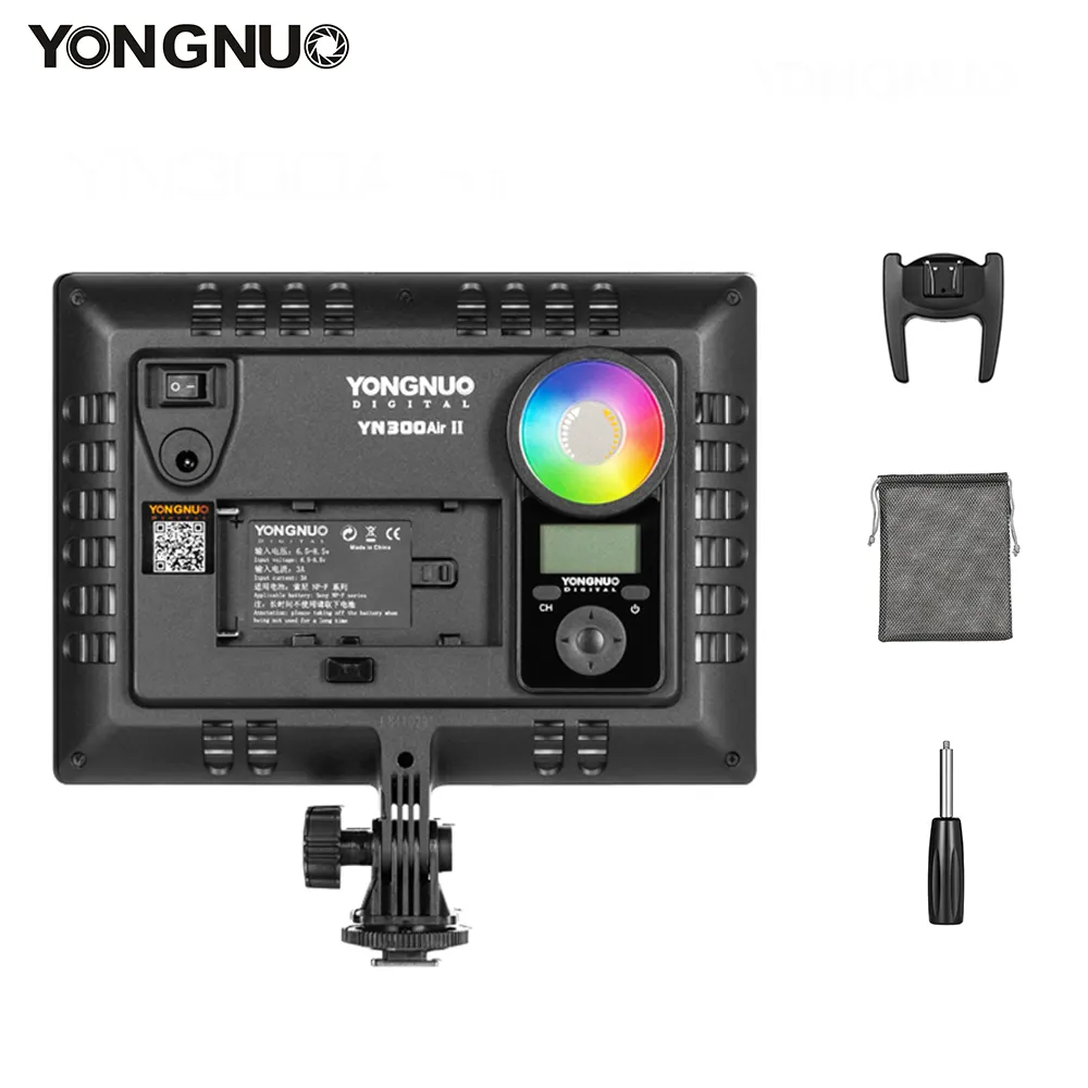 Yongnuo YN300AIR Ii Rgb Led Camera Video Licht Fotografie Licht + Ac Adapter