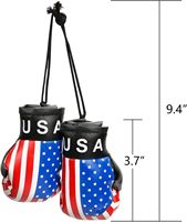 Ventes directes d'usine Mini drapeau américain gants de boxe Automobile miroir accessoires suspendus voiture intérieur cadeaux pour cadeaux