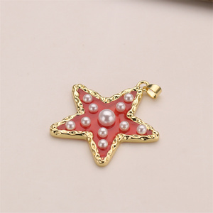 18K Gold Plated Star Charm Pendants Fashionable Brass <strong>Jewelry</strong> <strong>Supplies</strong> for Children Customizable Geometric Eagle Pattern <strong>Designs</strong> - Product Image 1