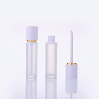 Tubes de brillant à lèvres dégradé multicolores de 8 ml, emballage en boîte, vente en gros, bouchon à vis en plastique vide, étiquette personnalisée, logo accepté, soyeux