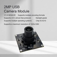 Module de caméra USB SC4210 2MP 1080P de taille mini 38*38*22mm avec WDR, vision nocturne couleur et reconnaissance faciale pour la sécurité intérieure
