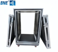 Rack portable étanche 2 portes 2 niveaux en contreplaqué 4U~26U avec roulettes pour équipement audio DJ, karaoké et scène