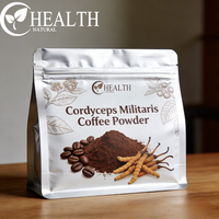 Poudre de café instantané Yhealth, poudre de café au Cordyceps Militaris, emballage personnalisé OEM
