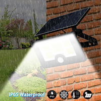 Lampe solaire de jardin LED IP65, éclairage haut et bas, étanche, applique murale solaire avec détecteur de mouvement, veilleuse crépusculaire à l'aube