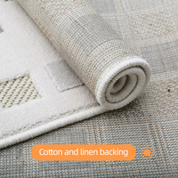 Tapis 1 pièce moderne et minimaliste en polyester, écologique, résistant aux taches et antidérapant, pour salon et chambre à coucher