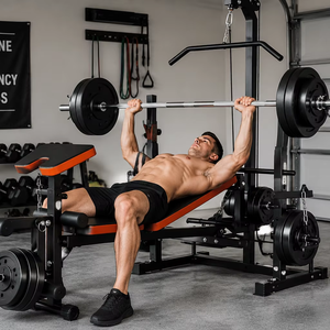 FRS Foldable Adjustable <strong>Weight</strong> <strong>Bench</strong> Gym Fitness <strong>Sets</strong> with Leg Developer Full Body Workout Gym Equipment - Product Image 1