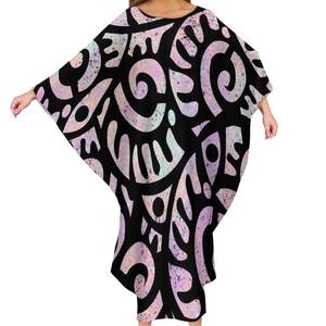 <span class=keywords><strong>Robe</strong></span> à manches chauve-souris pour femmes, style Tribal polynémien, grande taille - Product Image 1