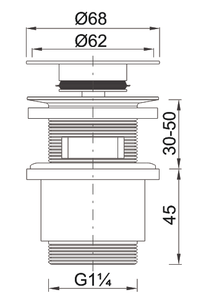 Salle de bain en laiton champignon en céramique pop up déchets avec débordement <span class=keywords><strong>Clic</strong></span> <span class=keywords><strong>clac</strong></span> - Product Image 5