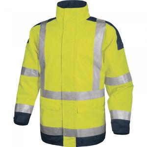 DELTA PLUS-Parka EASYVJMTM-M haute visibilité en polyester à revêtement polyuréthane jaune fluorescent-bleu marine HI-VIS WORKWEAR - Product Image 1