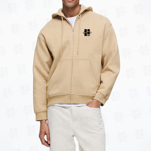 Sudaderas con capucha de alta calidad al por mayor, con cierre, forro polar, logotipo personalizado, sudadera con capucha pesada con cremallera para hombre - Product Image 2