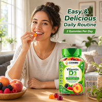 Nutrition Quotidienne pour les Vendeurs E-commerce aux États-Unis et en Europe – Complément Alimentaire Vitamine D3 en Gummies, Marque Privée OEM, 150 Unités, Emballage Personnalisé