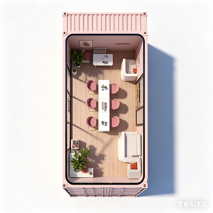 Casa Contenedor Comercial con Pared de Cortina de Vidrio Modular - Product Image 5