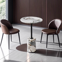 SW STONE Table basse en marbre de luxe moderne personnalisée style rond avec surface polie emballée par courrier pour le salon de l'hôtel