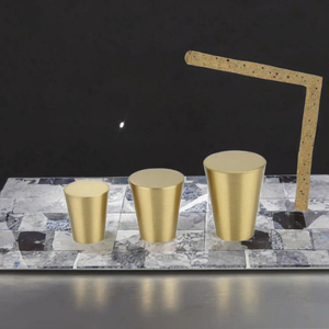 Kitchen Cabinet Wardrobe Door and Drawer Furniture Golden Small Handles with Brass <b>Knobs</b> - Product Image 4