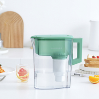 Carafe filtrante à eau alcaline classique 3,5 L avec double filtre à charbon actif certifiée NSF 42, réduit le chlore, les métaux lourds et le BPA