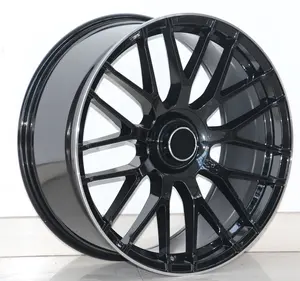 YXQ ruota auto a raggi Muti di alta qualità per AMG 18 19 20 21 pollici 5x112 Gloss Black + lip in lega cerchi per auto ruote