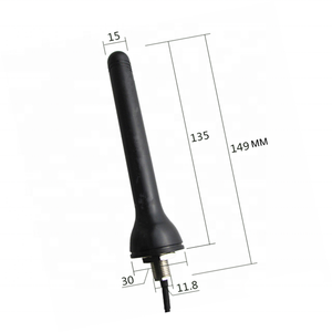 Antenne antidéflagrante 433 MHz à montage sur vis pour système de contrôle industriel 135 mm avec connecteur SMA mâle noir, blanc RY-MB-31470 1m RG174 CN;JIA - Product Image 4