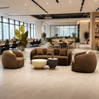 Ensemble de canapés de bureau modernes en velours, personnalisables, pour zone de réception, vente en gros OEM, fournisseur d'usine, hall d'hôtel