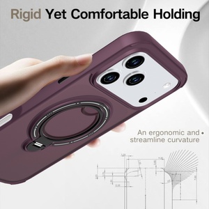 Nouvelle coque de téléphone magnétique translucide mate pour iPhone 18 17 Pro Max avec protection à 360° °   Support de téléphone avec recharge sans fil et coque de protection - Product Image 6