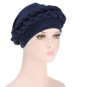 Hot bán Châu Phi phụ nữ dân tộc Turban cap nhà máy pre-tied nắp ca-pô bện Polyester <span class=keywords><strong>Head</strong></span> bọc - Product Image 4