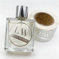 Rouleau d'autocollants personnalisés à étiquette privée, autocollants durables, imperméables, en feuille d'argent transparente, étiquettes transparentes avec logo pour cosmétiques