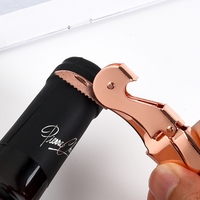 Tire-bouchon décapsuleur personnalisé avec logo, MOQ 50 pièces, ouvre-bouteille de vin multifonction de luxe en acier inoxydable avec couleurs personnalisées