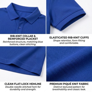 Polo pour hommes de haute qualité en gros à bas prix TKAN1041D – T-shirt uni en coton respirant personnalisable avec logo pour l'été - Product Image 2