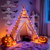 Guirlandes lumineuses de Noël, mariage, vacances, extérieur, étanches IP44, 5M, 20M de longueur, LED, étoiles à cinq branches, avec variateur d'intensité