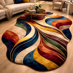 EM Custom Modern Abstract Wool Hand Tufted Non-Slip Area <b>Rug</b> with Medium Pile for Bedroom <b>Gaming</b> Room Low MOQ - Product Image 1