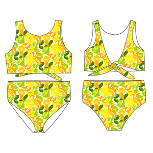 Ensemble de maillots de bain d'été pour filles personnalisés, shorts de plage tendance, vêtements de plage pour adolescentes, maillot de bain 2 pièces sans manches, <span class=keywords><strong>bikini</strong></span> - Product Image 2
