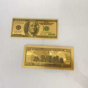 Dollar Gedenkbanknoten Geld Goldfolie 24k Gold Banknote für Geschenksammlung, Dollar 100 Goldfolien-Banknoten - Product Image 1