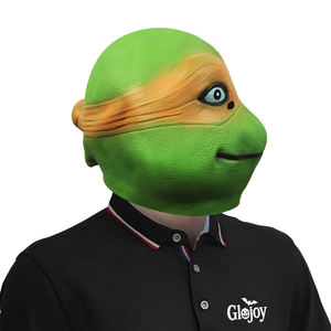 Máscara de Látex de las Tortugas <span class=keywords><strong>Ninja</strong></span>, Divertido Disfraz de Cabeza de Animal para Halloween, Cosplay, Fiesta, Accesorio Novedoso, Personalizable, Venta al Por Mayor - Product Image 4