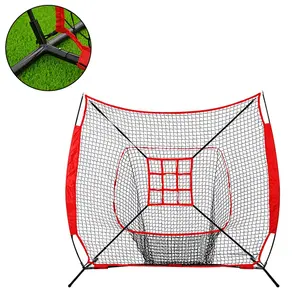 HOW TRUE Outdoor 7x7ft Baseball Softball Pitching Target Net Durable Screen Rebound Baseball Catcher Hitting Net