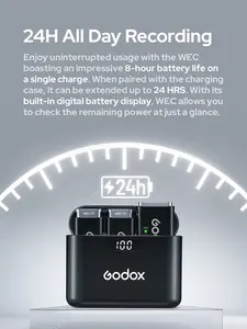 GODOX Système de microphone sans fil 2.4GHz WEC kit2 pour appareils photo <span class=keywords><strong>Sony</strong></span> Max 200m Los Range pour interviews Commentaires en direct Tournage - Product Image 5