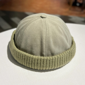 <b>Warm</b> Winter Brimless Caps <b>for</b> <b>Men</b> Adjustable Casual No Brim Cap Visor-Less Flip Sailor Skullcap Suede <b>Hats</b> - Product Image 3