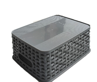 Panier de rangement creux en PP durable en plastique moulé par injection OEM, vente en gros, pour chambre, bureau et maison