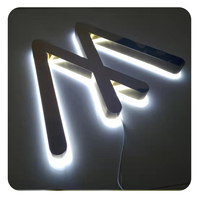 Letras de Canal 3D Personalizadas, Letras LED de Acero Inoxidable para Logotipos Comerciales, Aplicación Comercial para Tiendas, Letras 3D con Retroiluminación
