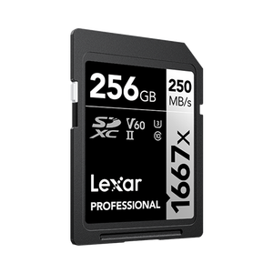 Carte SD Lexar 1667X 256G Carte mémoire professionnelle 64G 128G SDXC U3 Max 250m/s Plastique pour appareil photo numérique <span class=keywords><strong>4K</strong></span> - Product Image 2