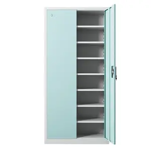 Kim Loại Nội Thất Văn Phòng 2 Swing Door Thép Lưu Trữ Tập Tin Tủ Kim Loại Cuốn Sách Tủ