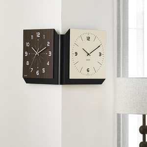 Wozoom Double-Sided Corner Wall <b>Clock</b> Rectangular <b>Battery</b> Powered Living Room Decor - Product Image 3