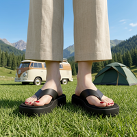 Sandales tongs unisexes de luxe, semelle épaisse en caoutchouc, dessus en peluche artificielle, chaussures de plage printemps-été, tendance mode, style pieds nus