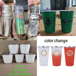 แก้วกาแฟสแตนเลสสตีล 18/8 ผนังเดี่ยว ขนาด 250/350/400/500 มล. สีขาว จากคลังสินค้าสหรัฐอเมริกา เหมาะสำหรับตั้งแคมป์ เดินทาง พกพา  ตกแต่งด้วยคริสตัลวิบวับ - Product Image 4