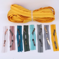 Personalizado 3 #   5 #   8 #   Cremallera de nailon de lujo ecológica con deslizador metálico de cadena larga para bolsos de ropa, accesorios de costura, cremalleras a granel DIY