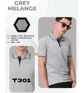 เสื้อยืดผ้าปิเก้เนื้อผสมอเนกประสงค์สำหรับผู้ชาย 240 GSM เนื้อผ้านุ่ม สบาย ทนทาน เหมาะสำหรับใส่ทำงานหรือใส่ลำลองในชีวิตประจำวัน - Product Image 3