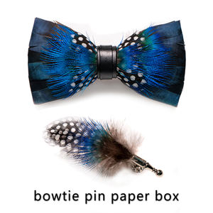 Boîte à <span class=keywords><strong>Noeud</strong></span> <span class=keywords><strong>Papillon</strong></span> <span class=keywords><strong>en</strong></span> <span class=keywords><strong>bois</strong></span>, motif plume, pour Homme, Cravate, cadeau de <span class=keywords><strong>mariage</strong></span> - Product Image 2