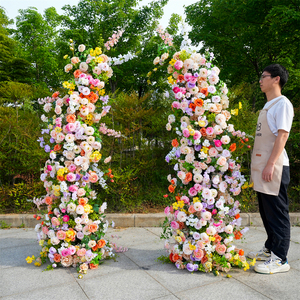 Wholesale Elegant Realistic Artificial Floral arch Silk Rose Wedding Arch Backdrop for Wedding Ceremonies - Product Image 3