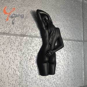 Artesanía de resina de diseño personalizado Sexy mujer hermosa desnuda modelo 3D escultura artística de fibra de vidrio para la pared del dormitorio de la sala de estar - Product Image 5