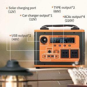 สถานีพลังงานแสงอาทิตย์กลางแจ้ง 700W-2000W แบตเตอรี่ความจุขนาดใหญ่ พกพาสะดวก พร้อมจอแสดงผลเต็มรูปแบบ สำหรับบ้าน ท่องเที่ยวขับรถเอง แคมป์ปิ้ง - Product Image 3